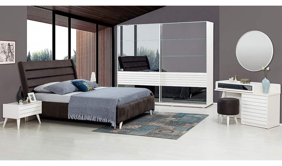 inegöl mobilya Klas Yatak Odası Takımı (Beyaz)
